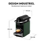 Machine à Café Pixie Foncé, 19 Bars + Kit de Bienvenue, Design Compact, Expresso et Lungo, Arrêt Automatique, YY5291FD