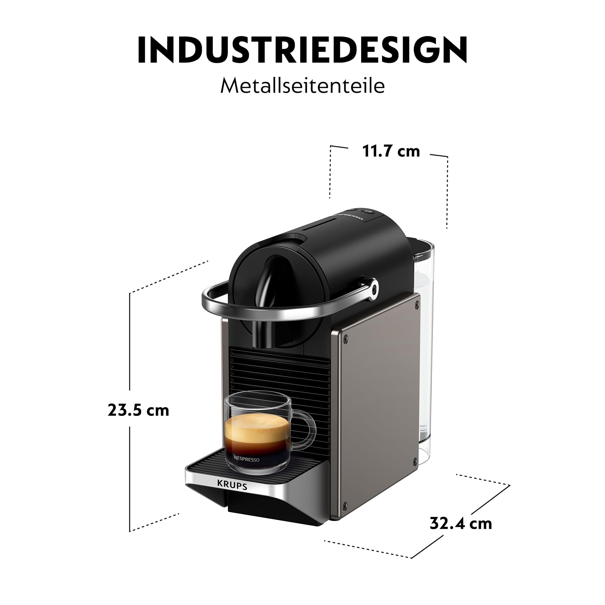 Pixie Titan Machine à expresso, recettes programmables, 2 longueurs, arrêt automatique, 1260 W, 0,7 l, XN306TK&nbsp;