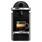 Machine à Café Pixie Titane, 19 Bars + Kit de Bienvenue, Design Compact, Expresso et Lungo, Arrêt Automatique, YY5290FD